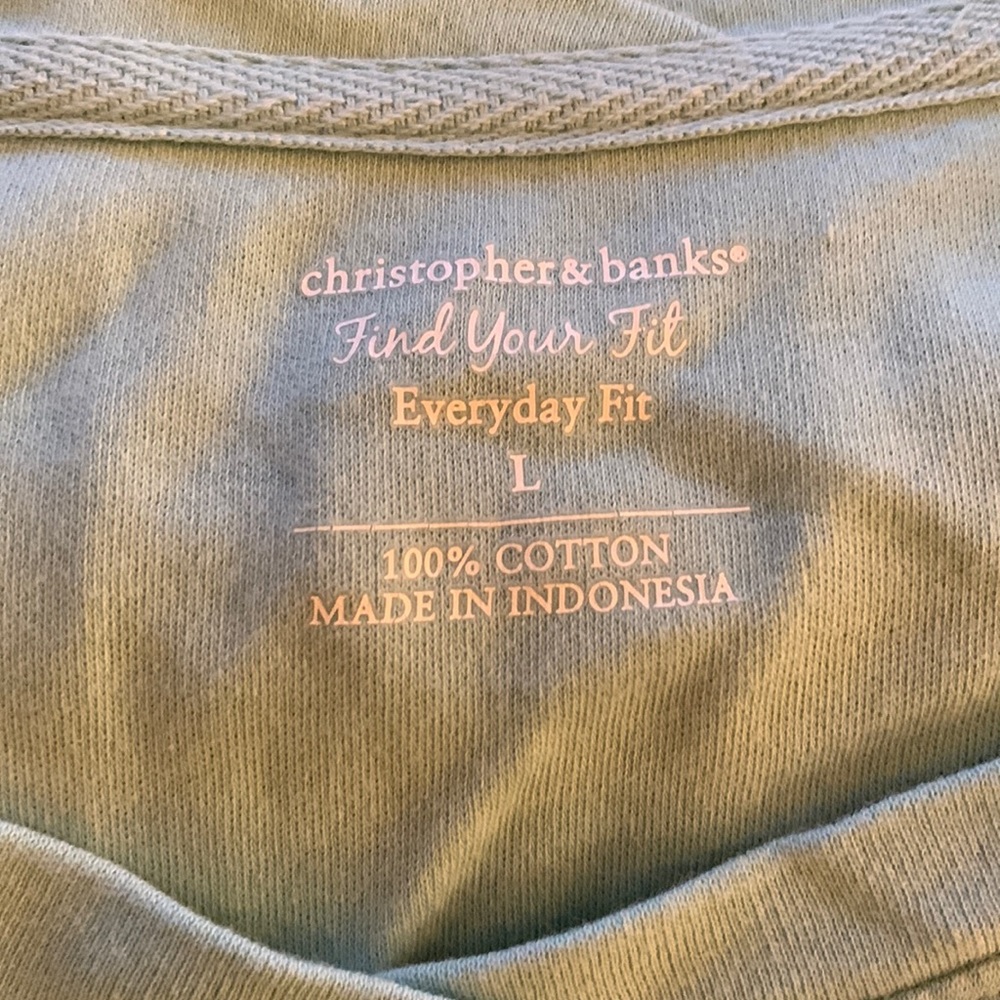 Mystery box of 2 light blue casual long sleeve knit tops szL as pictured - Picture 7 of 8
